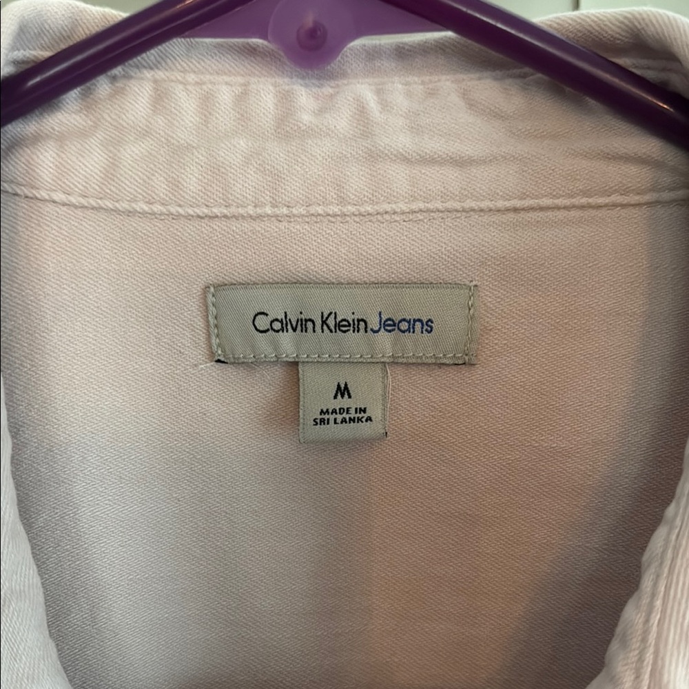 Calvin Klein Light Pink Button Down Shirt Women’s Sz M - Picture 2 of 7